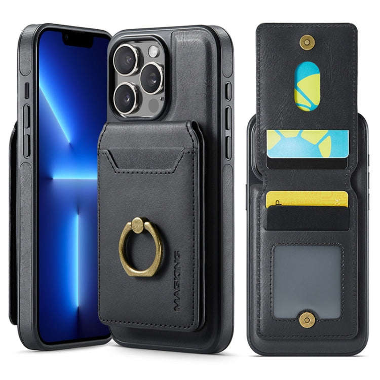 MAGKING K1 MagSafe Detachable Wallet RFID Back Cover Phone Case, For iPhone 15 Pro Max, For iPhon...