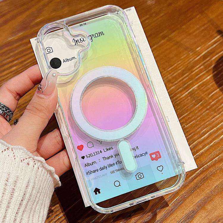 Gradient Color MagSafe Airbag Full Coverage Phone Case, For iPhone 18 Pro, For iPhone 18 Pro Max,...