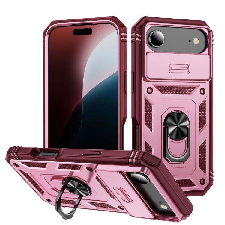 Sliding Camshield TPU + PC Phone Case with Holder, For iPhone 17e / 16e, For iPhone 17 Pro Max, F...