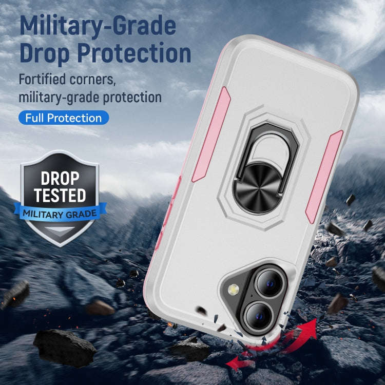 Pioneer Armor Heavy Duty PC + TPU Phone Case with Holder, For iPhone 16