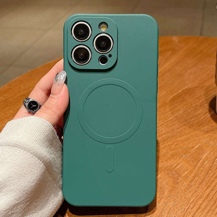Solid Color Liquid Silicone MagSafe Magnetic Phone Case, For iPhone 15 Pro Max, For iPhone 15 Pro...