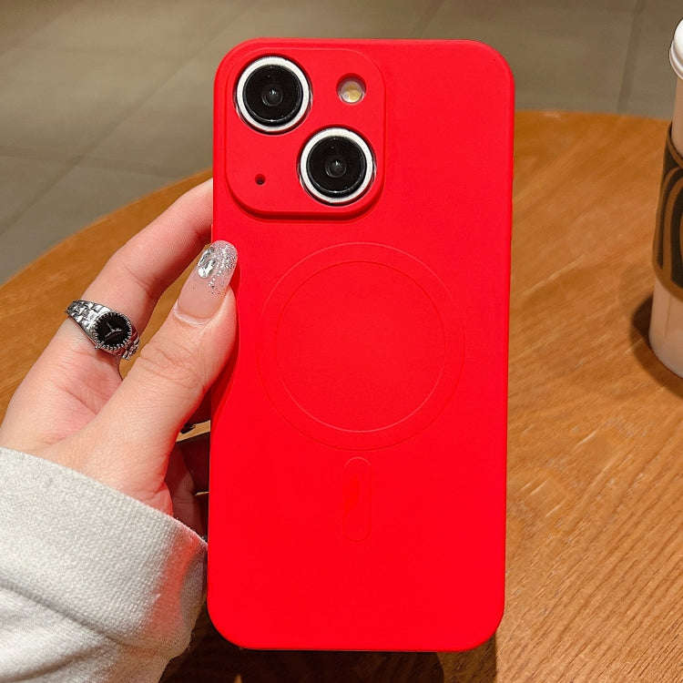 Solid Color Liquid Silicone MagSafe Magnetic Phone Case, For iPhone 15 Pro Max, For iPhone 15 Pro...