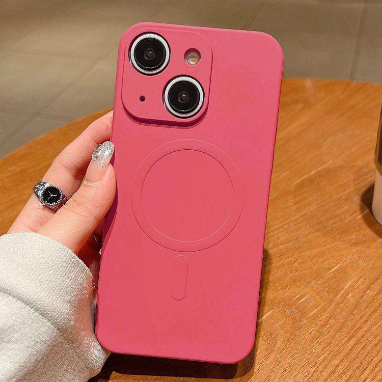 Solid Color Liquid Silicone MagSafe Magnetic Phone Case, For iPhone 15 Pro Max, For iPhone 15 Pro...