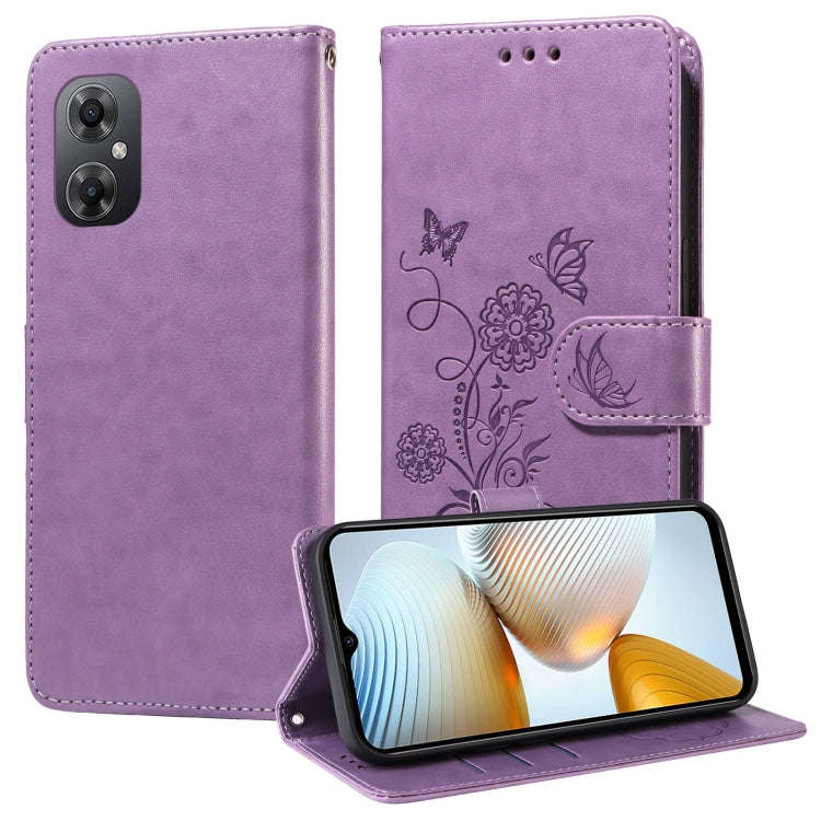 Embossed Butterfly Flowers Leather Phone Case, For Xiaomi Poco C50 / C51, For Xiaomi Poco C55 / R...