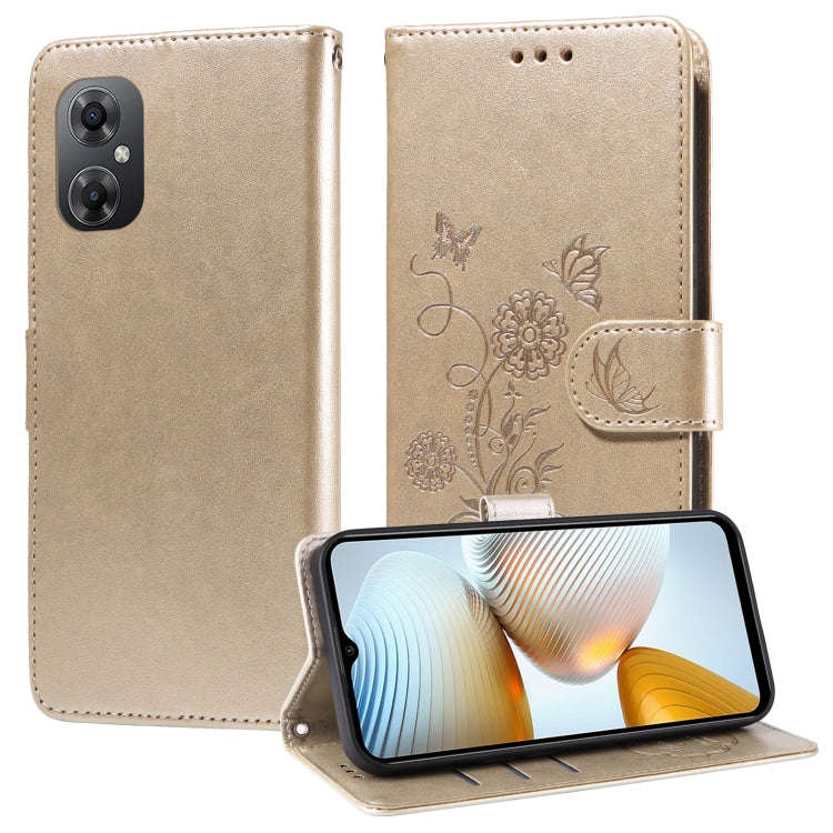 Embossed Butterfly Flowers Leather Phone Case, For Xiaomi Poco C50 / C51, For Xiaomi Poco C55 / R...