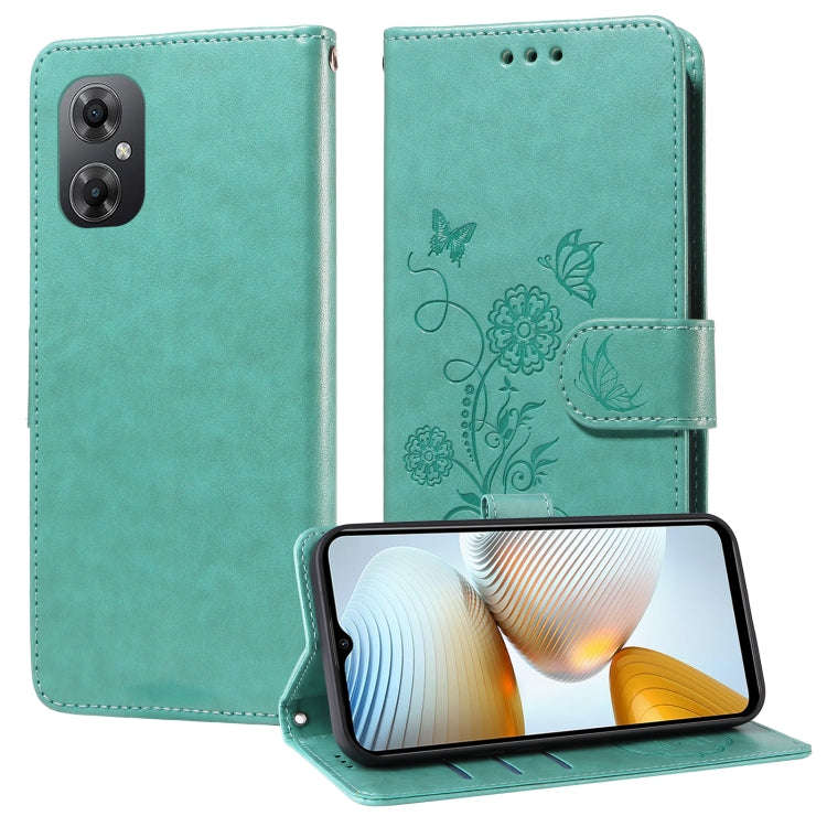 Embossed Butterfly Flowers Leather Phone Case, For Xiaomi Poco C50 / C51, For Xiaomi Poco C55 / R...
