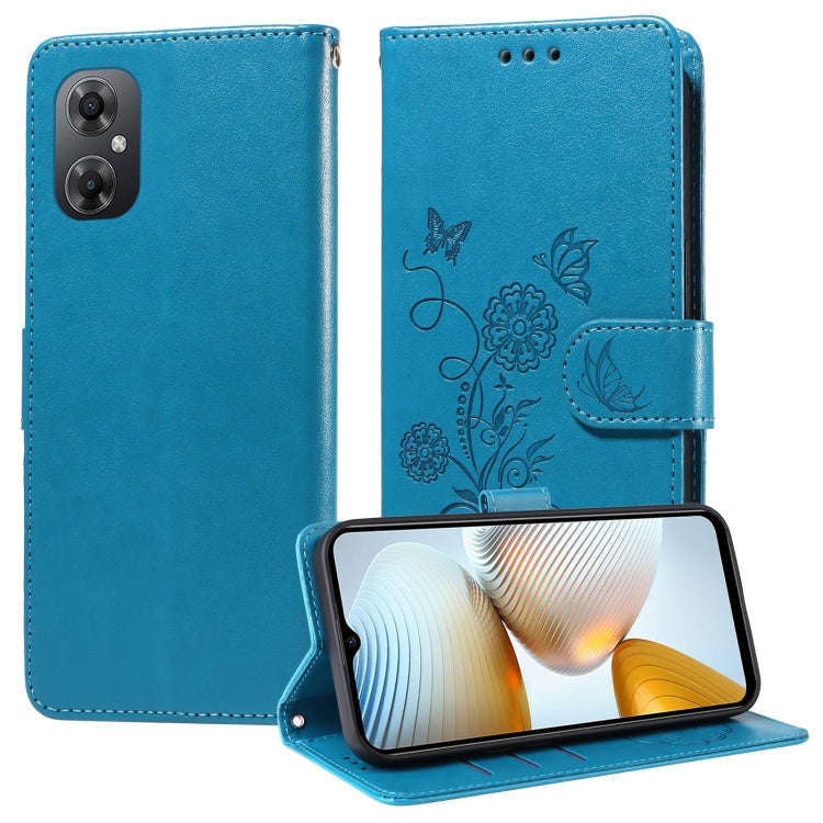Embossed Butterfly Flowers Leather Phone Case, For Xiaomi Poco C50 / C51, For Xiaomi Poco C55 / R...