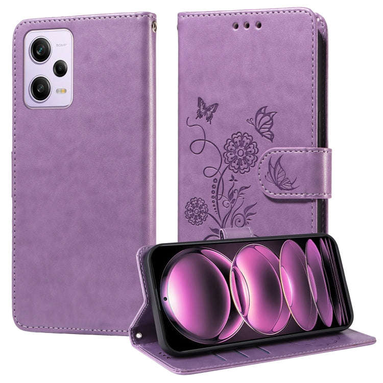 Embossed Butterfly Flowers Leather Phone Case, For Xiaomi Poco C50 / C51, For Xiaomi Poco C55 / R...