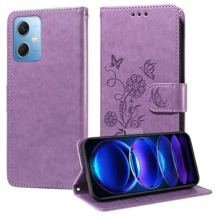 Embossed Butterfly Flowers Leather Phone Case, For Xiaomi Poco C50 / C51, For Xiaomi Poco C55 / R...