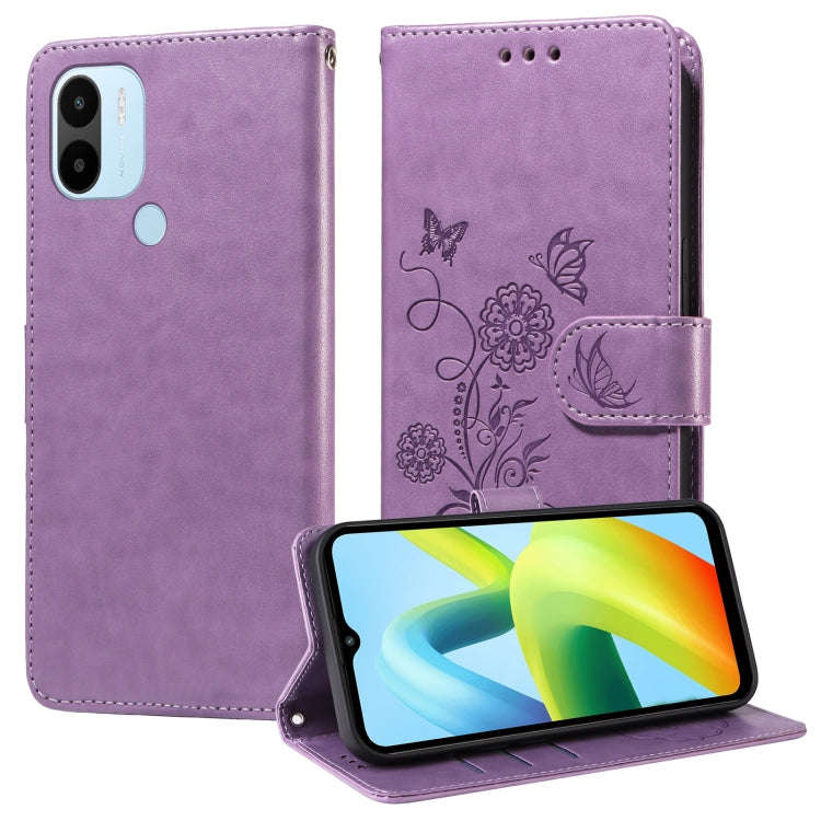 Embossed Butterfly Flowers Leather Phone Case, For Xiaomi Poco C50 / C51, For Xiaomi Poco C55 / R...