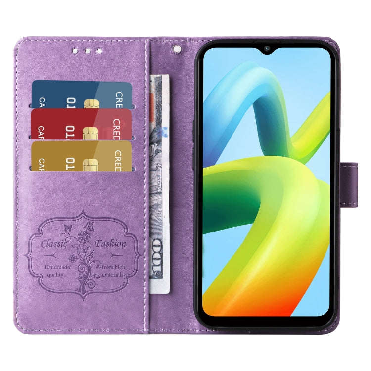 Embossed Butterfly Flowers Leather Phone Case, For Xiaomi Poco C50 / C51, For Xiaomi Poco C55 / R...