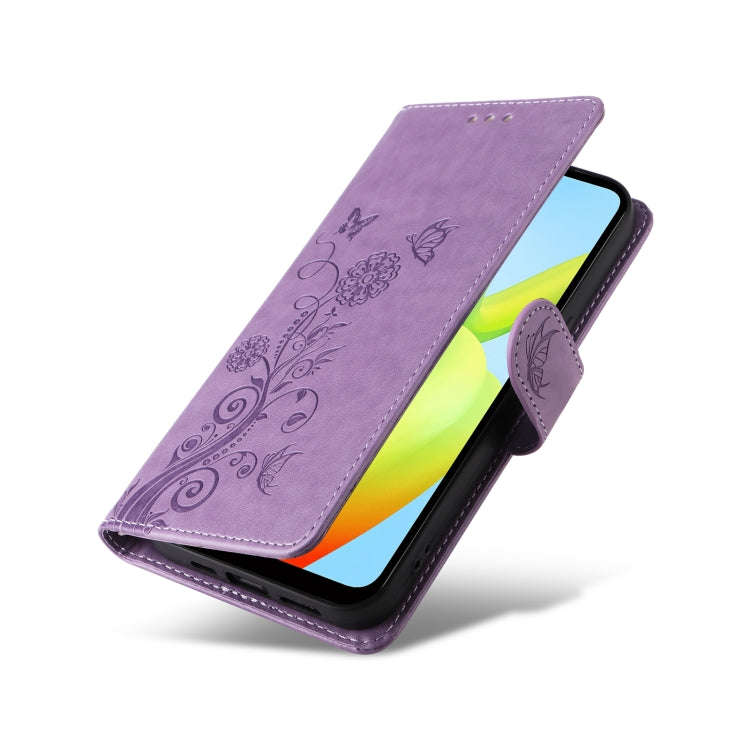 Embossed Butterfly Flowers Leather Phone Case, For Xiaomi Poco C50 / C51, For Xiaomi Poco C55 / R...