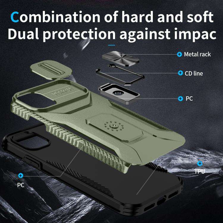 Sliding Camshield Holder Phone Case, For iPhone 11, For iPhone 11 Pro