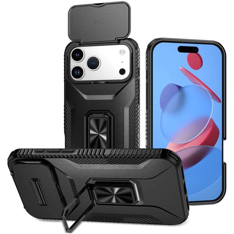 Sliding Camshield Holder Phone Case, For iPhone 18 Pro, For iPhone 18 Pro Max, For iPhone 17e / 1...
