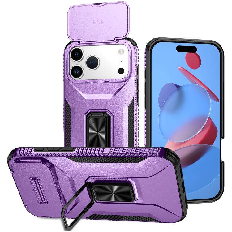 Sliding Camshield Holder Phone Case, For iPhone 18 Pro, For iPhone 18 Pro Max, For iPhone 17e / 1...