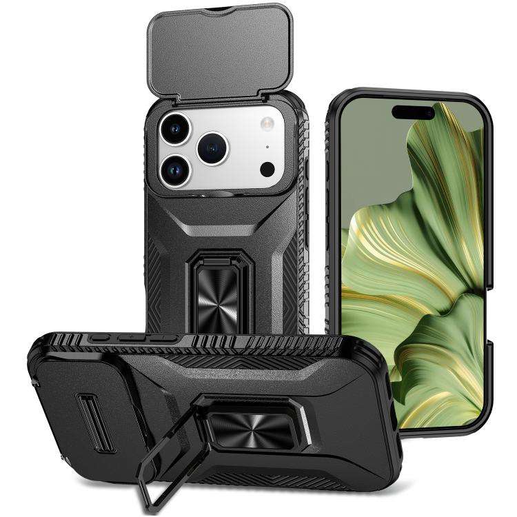 Sliding Camshield Holder Phone Case, For iPhone 18 Pro, For iPhone 18 Pro Max, For iPhone 17e / 1...