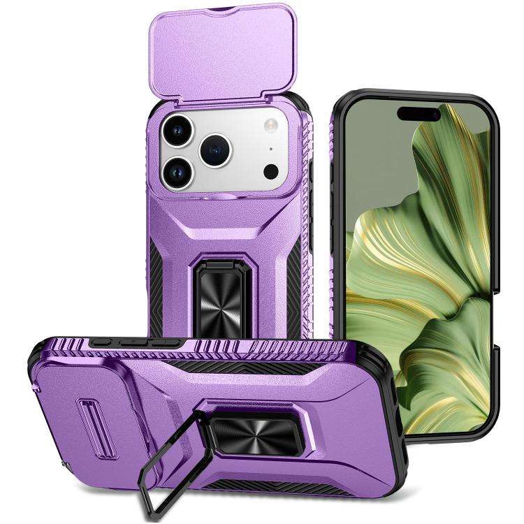 Sliding Camshield Holder Phone Case, For iPhone 18 Pro, For iPhone 18 Pro Max, For iPhone 17e / 1...
