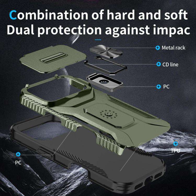 Sliding Camshield Holder Phone Case, For iPhone 18 Pro, For iPhone 18 Pro Max, For iPhone 17e / 1...