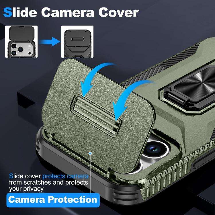 Sliding Camshield Holder Phone Case, For iPhone 18 Pro, For iPhone 18 Pro Max, For iPhone 17e / 1...