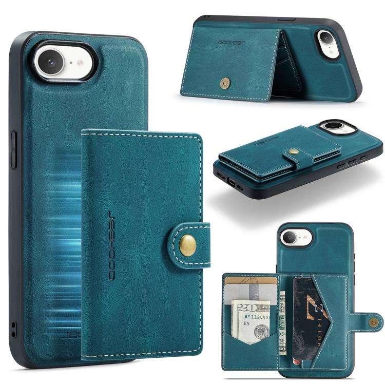JEEHOOD J01 Retro Magnetic Detachable Wallet Phone Case, For iPhone 18 Pro / 17 Pro, For iPhone 1...