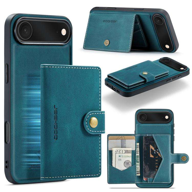 JEEHOOD J01 Retro Magnetic Detachable Wallet Phone Case, For iPhone 18 Pro / 17 Pro, For iPhone 1...
