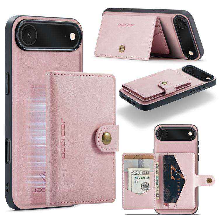 JEEHOOD J01 Retro Magnetic Detachable Wallet Phone Case, For iPhone 18 Pro / 17 Pro, For iPhone 1...