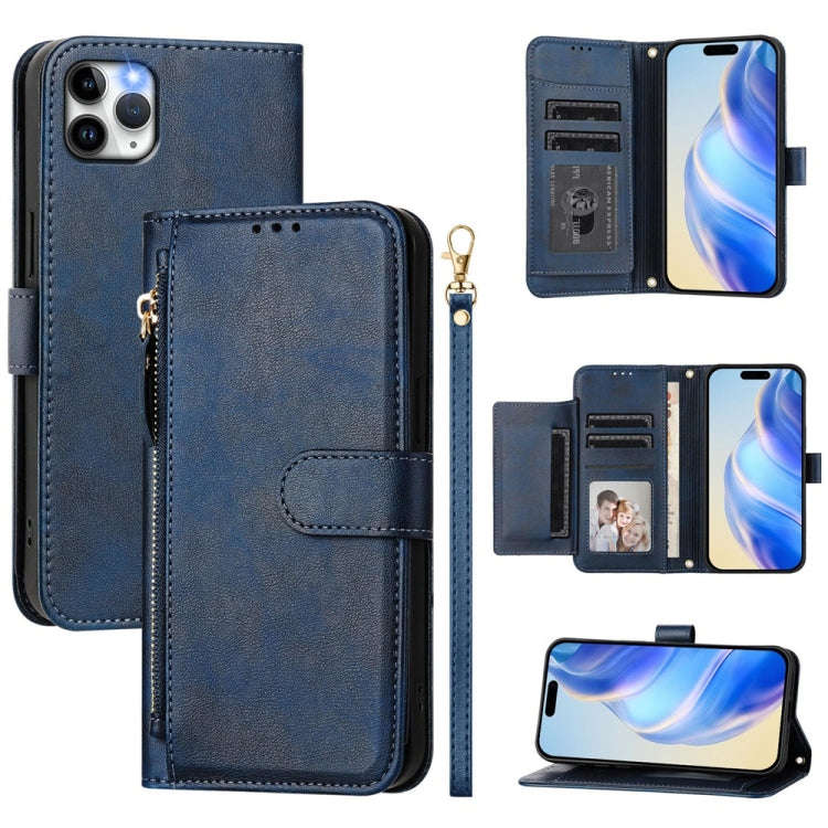 Multi-Card Slots Zipper Wallet Leather Phone Case, For iPhone 11 Pro Max, For iPhone 11, For iPho...