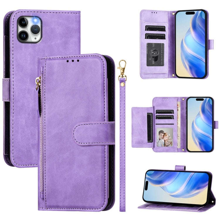 Multi-Card Slots Zipper Wallet Leather Phone Case, For iPhone 11 Pro Max, For iPhone 11, For iPho...