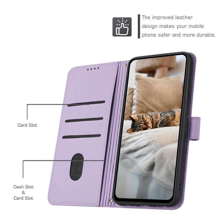 Embossed Kitten Phone Leather Case with Lanyard, For Xiaomi Poco C95 Pro, For Xiaomi 17T Pro 5G, ...