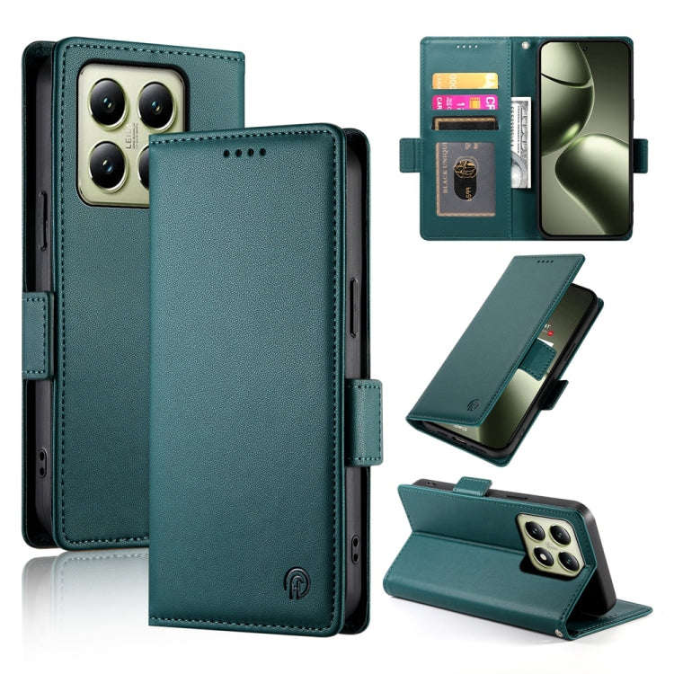 Side Buckle Magnetic Frosted Leather Phone Case, For Xiaomi 14T