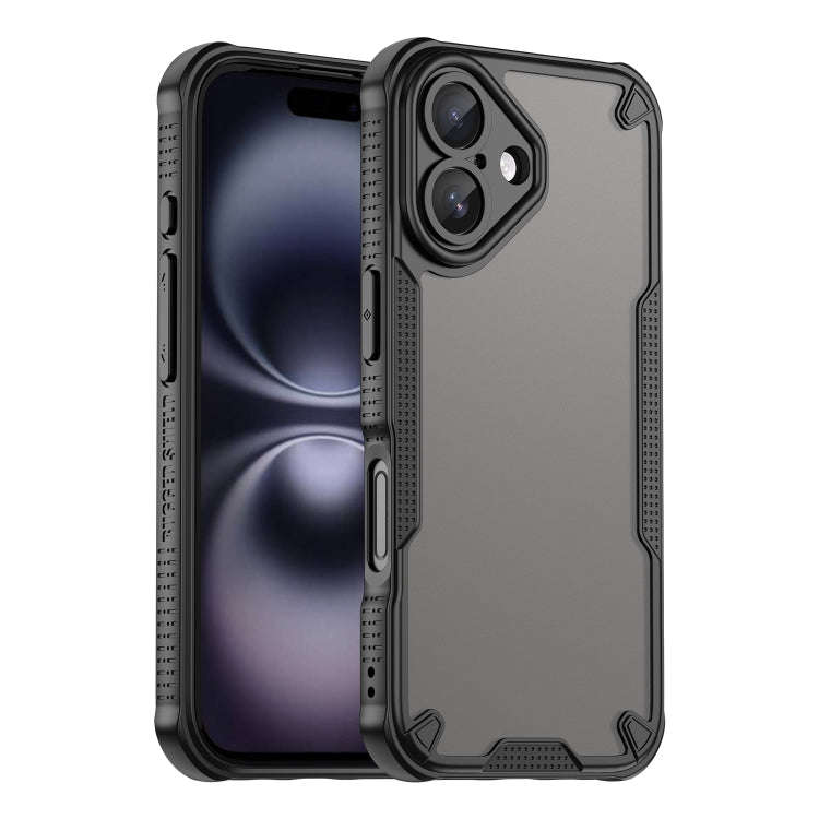 Armor Glaze PC Hybrid TPU Phone Case, For iPhone 16 Plus, For iPhone 16, For iPhone 15 Pro Max, F...