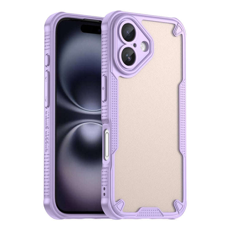 Armor Glaze PC Hybrid TPU Phone Case, For iPhone 16 Plus, For iPhone 16, For iPhone 15 Pro Max, F...