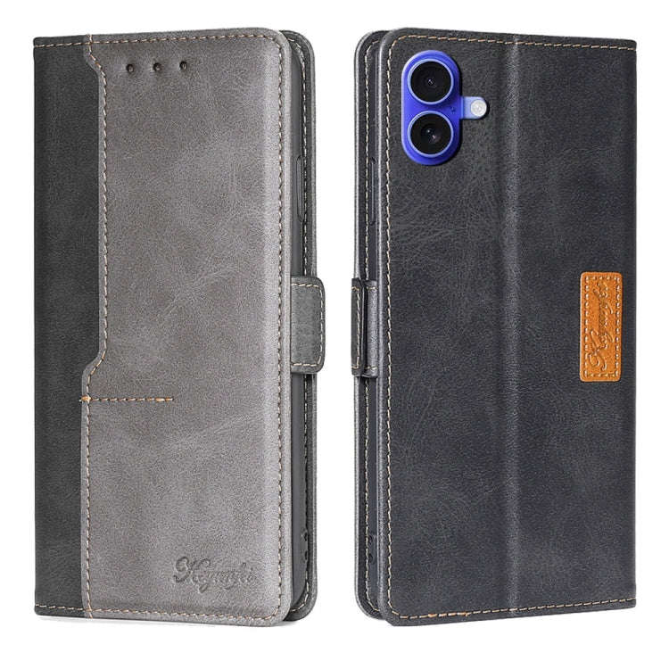 Contrast Color Side Buckle Leather Phone Case, For iPhone 18 Pro / 17 Pro, For iPhone 18 Pro Max ...