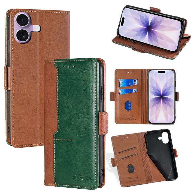 Contrast Color Side Buckle Leather Phone Case, For iPhone 18 Pro / 17 Pro, For iPhone 18 Pro Max ...