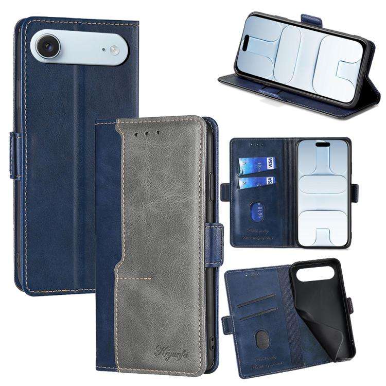 Contrast Color Side Buckle Leather Phone Case, For iPhone 18 Pro / 17 Pro, For iPhone 18 Pro Max ...