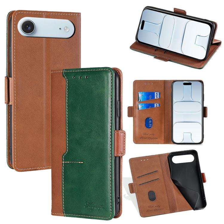 Contrast Color Side Buckle Leather Phone Case, For iPhone 18 Pro / 17 Pro, For iPhone 18 Pro Max ...