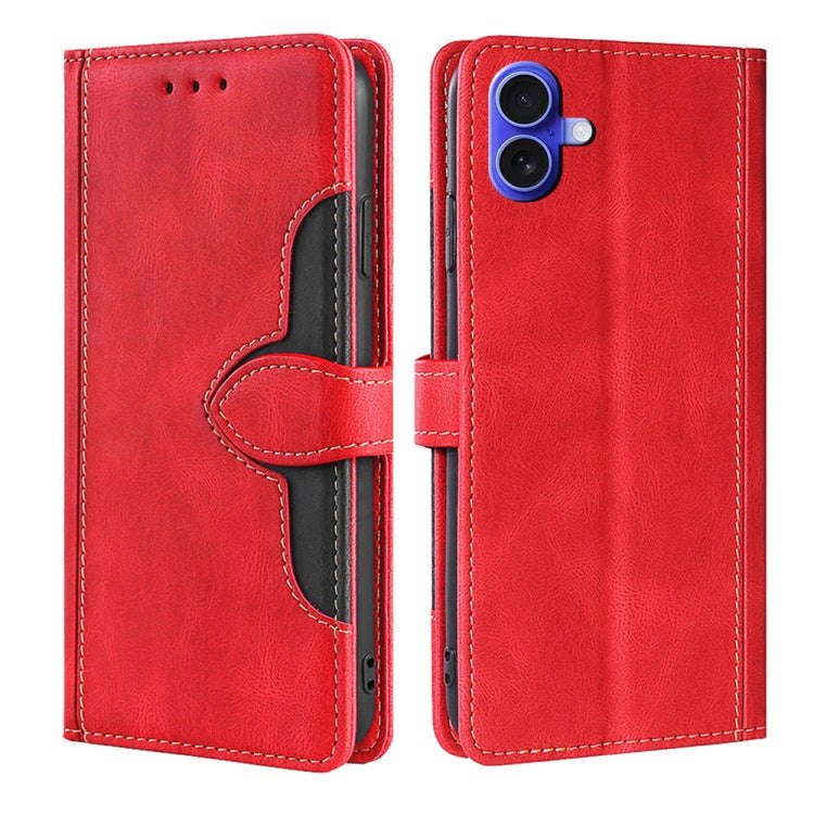 Skin Feel Magnetic Buckle Leather Phone Case, For iPhone 18 Pro / 17 Pro, For iPhone 18 Pro Max /...