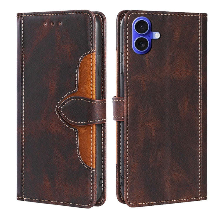 Skin Feel Magnetic Buckle Leather Phone Case, For iPhone 18 Pro / 17 Pro, For iPhone 18 Pro Max /...