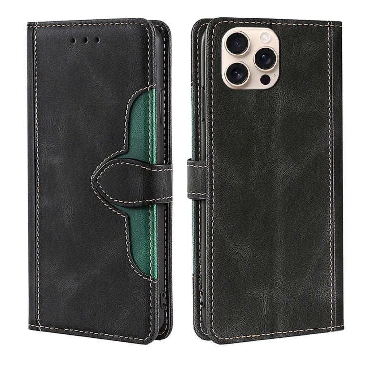 Skin Feel Magnetic Buckle Leather Phone Case, For iPhone 18 Pro / 17 Pro, For iPhone 18 Pro Max /...