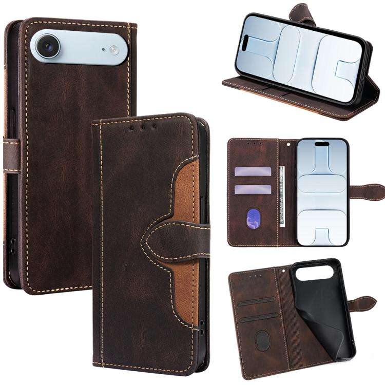 Skin Feel Magnetic Buckle Leather Phone Case, For iPhone 18 Pro / 17 Pro, For iPhone 18 Pro Max /...