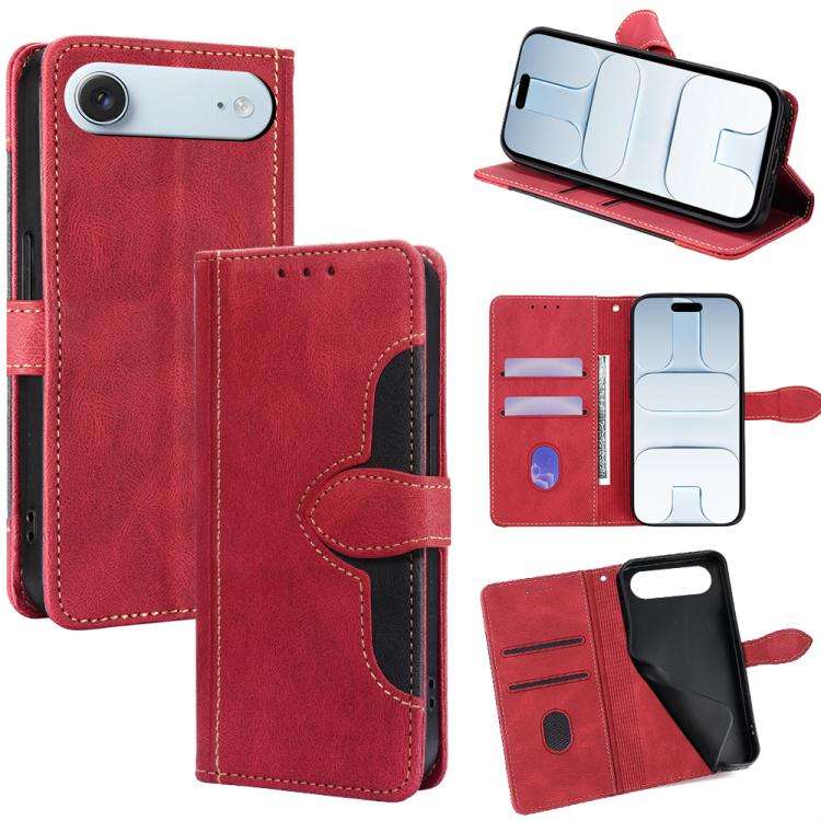 Skin Feel Magnetic Buckle Leather Phone Case, For iPhone 18 Pro / 17 Pro, For iPhone 18 Pro Max /...