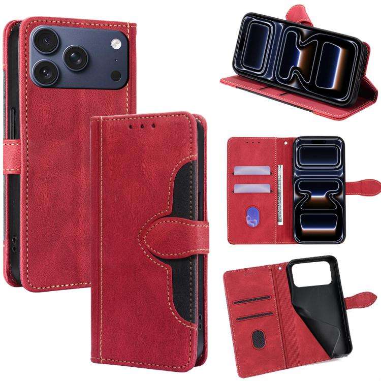 Skin Feel Magnetic Buckle Leather Phone Case, For iPhone 18 Pro / 17 Pro, For iPhone 18 Pro Max /...