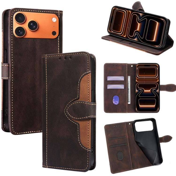 Skin Feel Magnetic Buckle Leather Phone Case, For iPhone 18 Pro / 17 Pro, For iPhone 18 Pro Max /...
