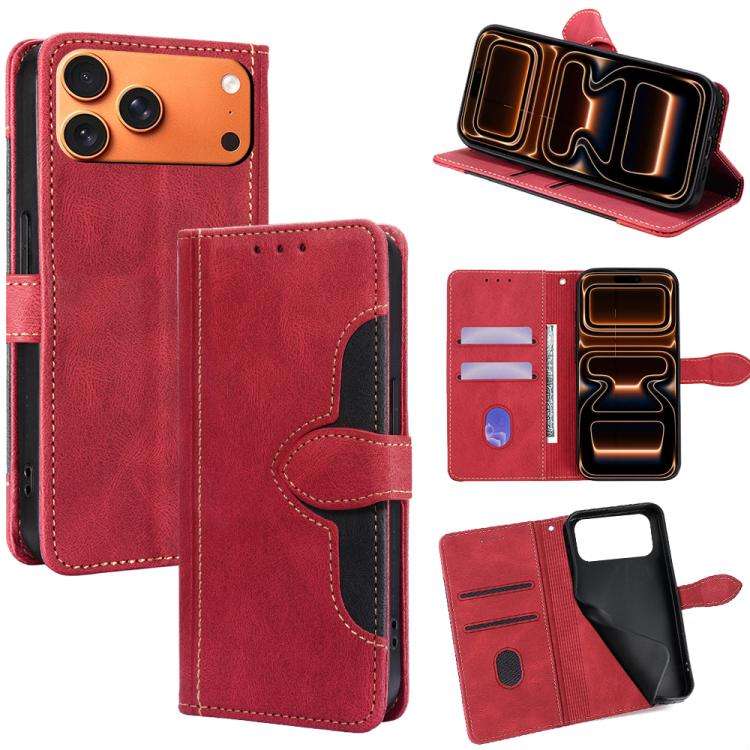 Skin Feel Magnetic Buckle Leather Phone Case, For iPhone 18 Pro / 17 Pro, For iPhone 18 Pro Max /...