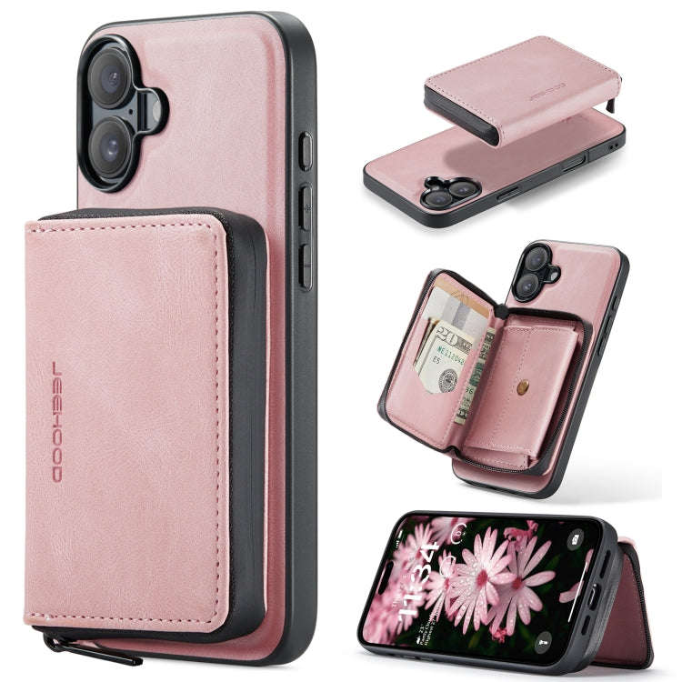 JEEHOOD J02 Magnetic Zipper Horizontal Flip Leather Phone Case, For iPhone 17e / 16e, For iPhone ...