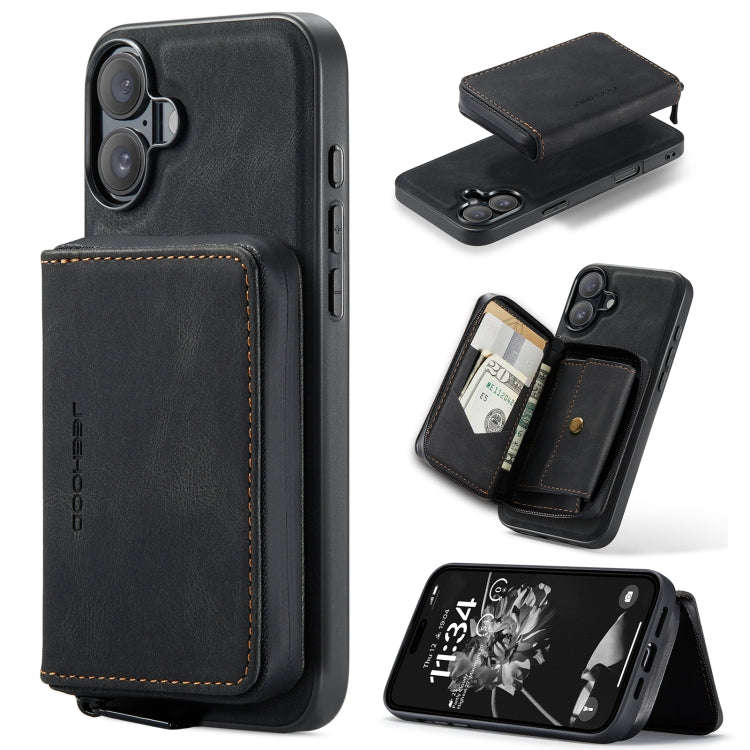 JEEHOOD J02 Magnetic Zipper Horizontal Flip Leather Phone Case, For iPhone 17e / 16e, For iPhone ...