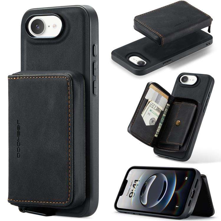 JEEHOOD J02 Magnetic Zipper Horizontal Flip Leather Phone Case, For iPhone 17e / 16e, For iPhone ...