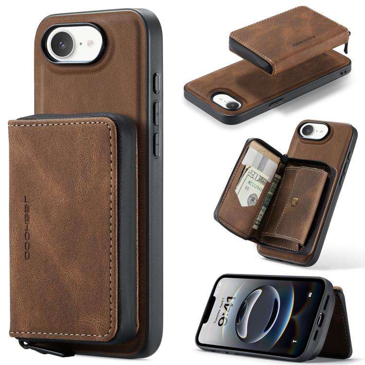 JEEHOOD J02 Magnetic Zipper Horizontal Flip Leather Phone Case, For iPhone 17e / 16e, For iPhone ...