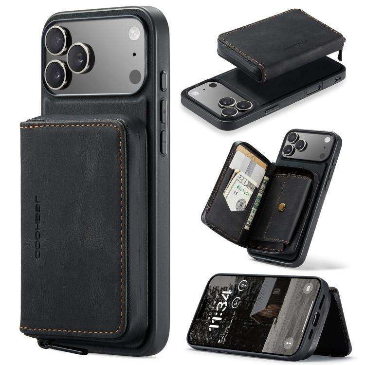 JEEHOOD J02 Magnetic Zipper Horizontal Flip Leather Phone Case, For iPhone 17e / 16e, For iPhone ...