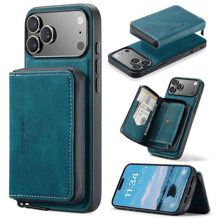 JEEHOOD J02 Magnetic Zipper Horizontal Flip Leather Phone Case, For iPhone 17e / 16e, For iPhone ...